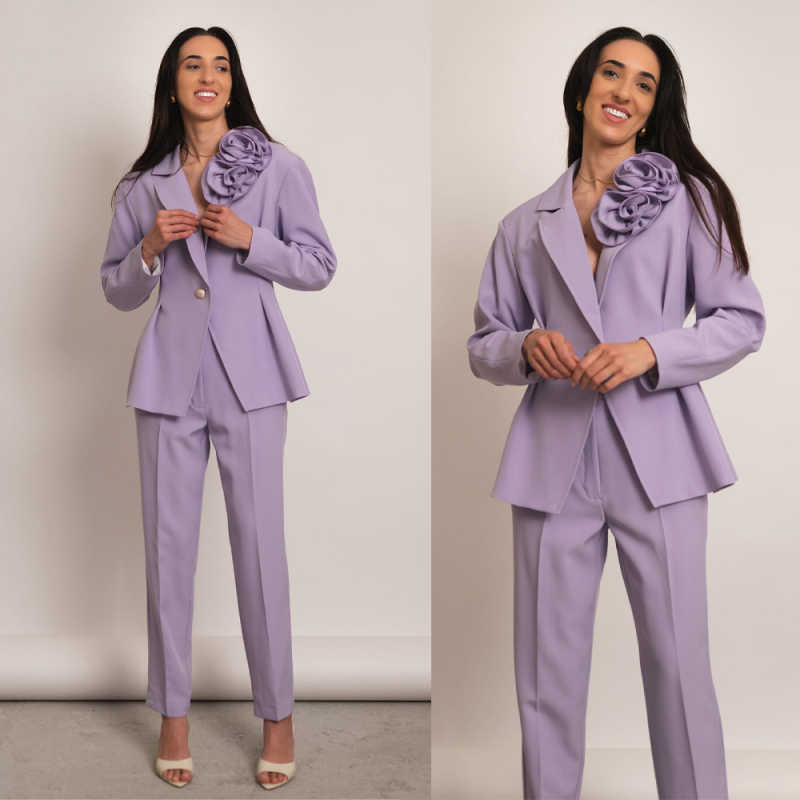 Women Formal Wear For Conference - Elegante Completo da Donna con Peplum,