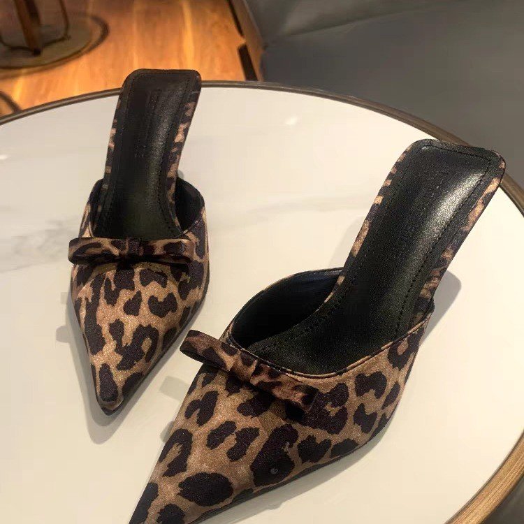 Women Formal Wear For Office - Ciabatte da donna con stampa leopardata,