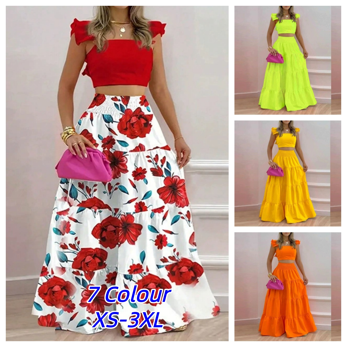 Women Formal Wear For Summer - Completo Due Pezzi Y2K da Donna,