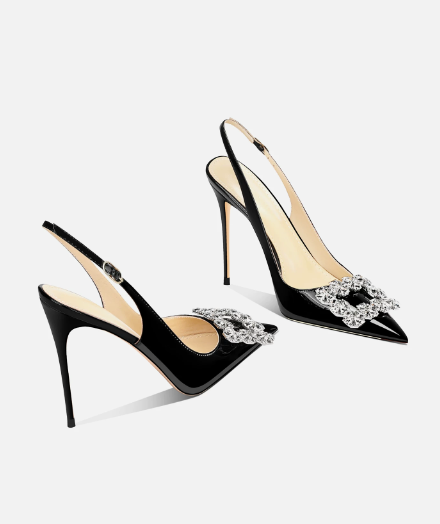 Women'S Work Fashion - Sandali con tacco alto e fibbia