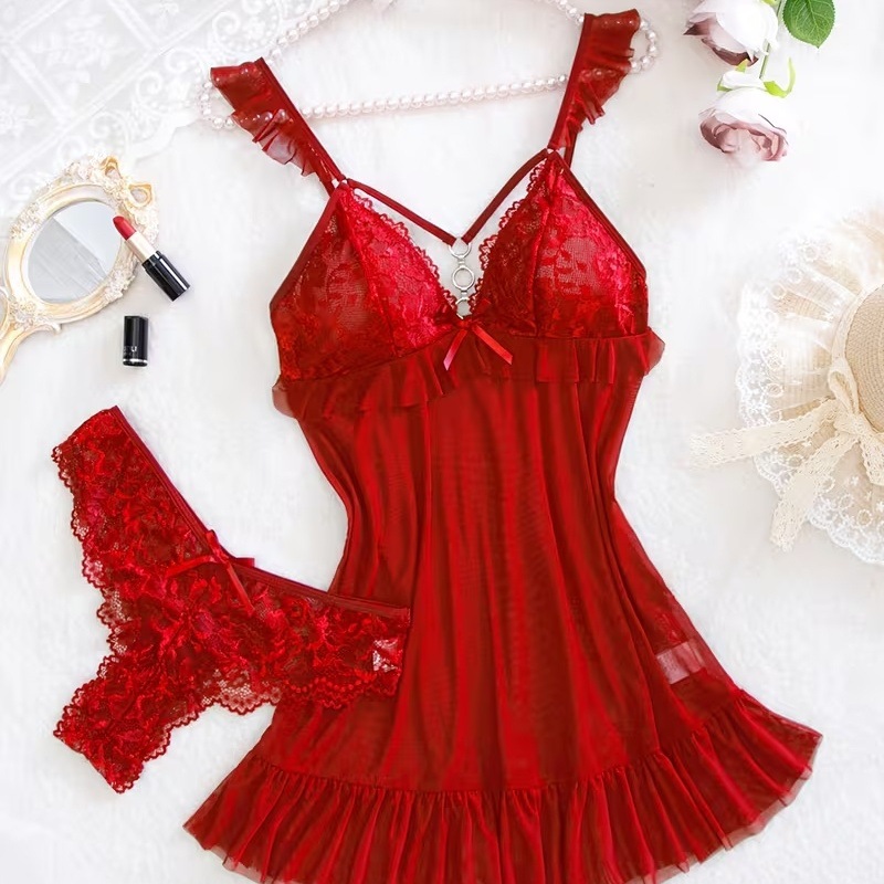 Women'S Formal Wear Wedding - Nuovo Set Lingerie Sexy Rosso 2026