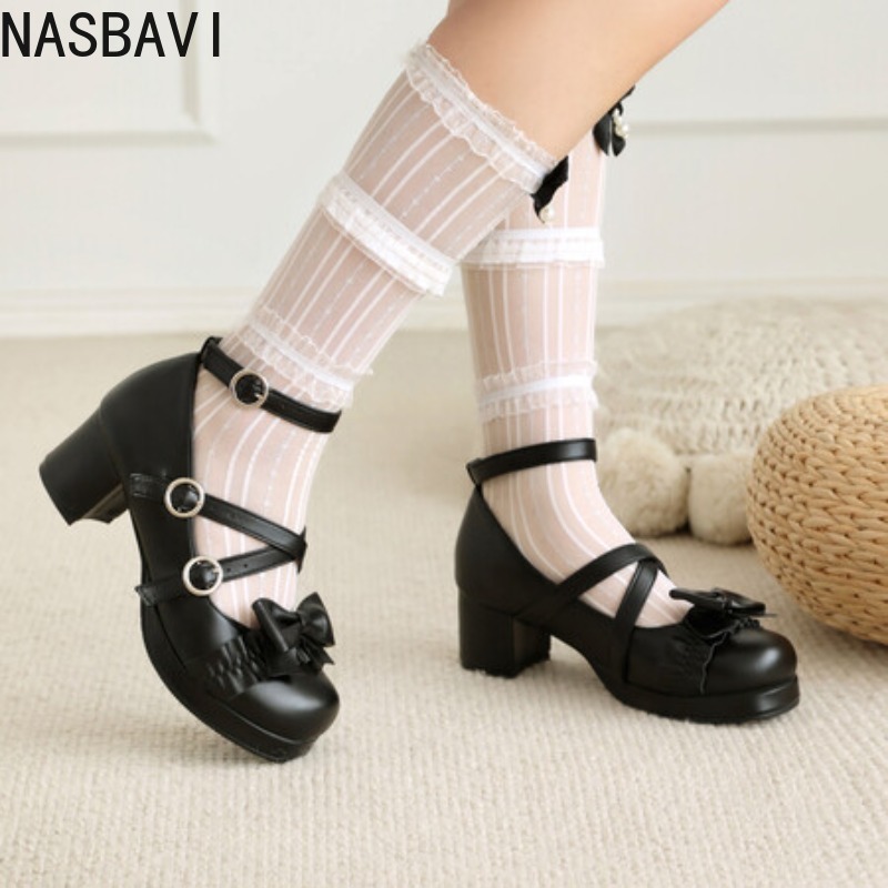 Women Formal Office Wear Tops - NASBAVI Lolitas Mary Janes da donna