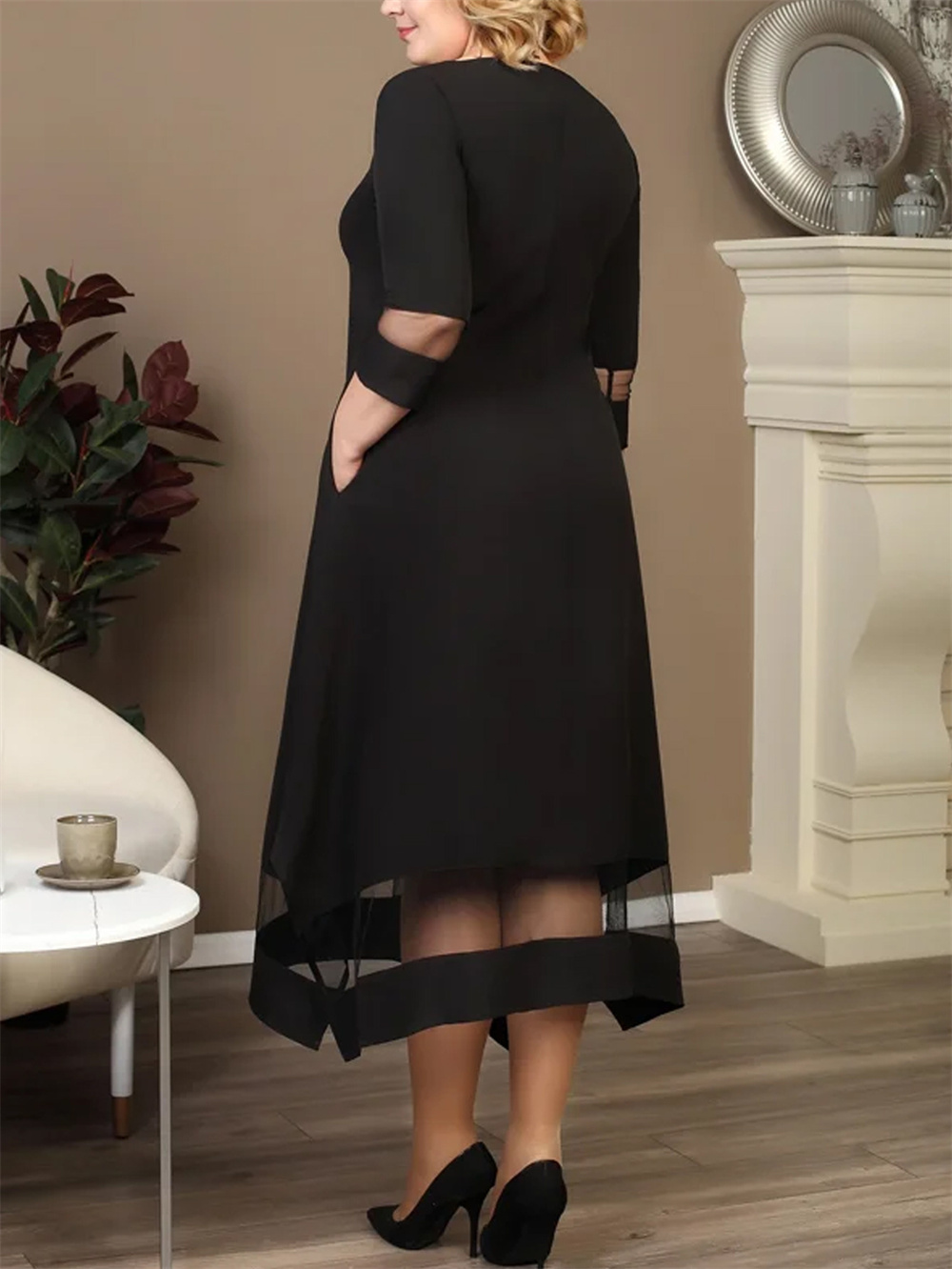 GIBSIE Plus Size nero contrast - Women Formal Office Wear Tops recensione e prezzo