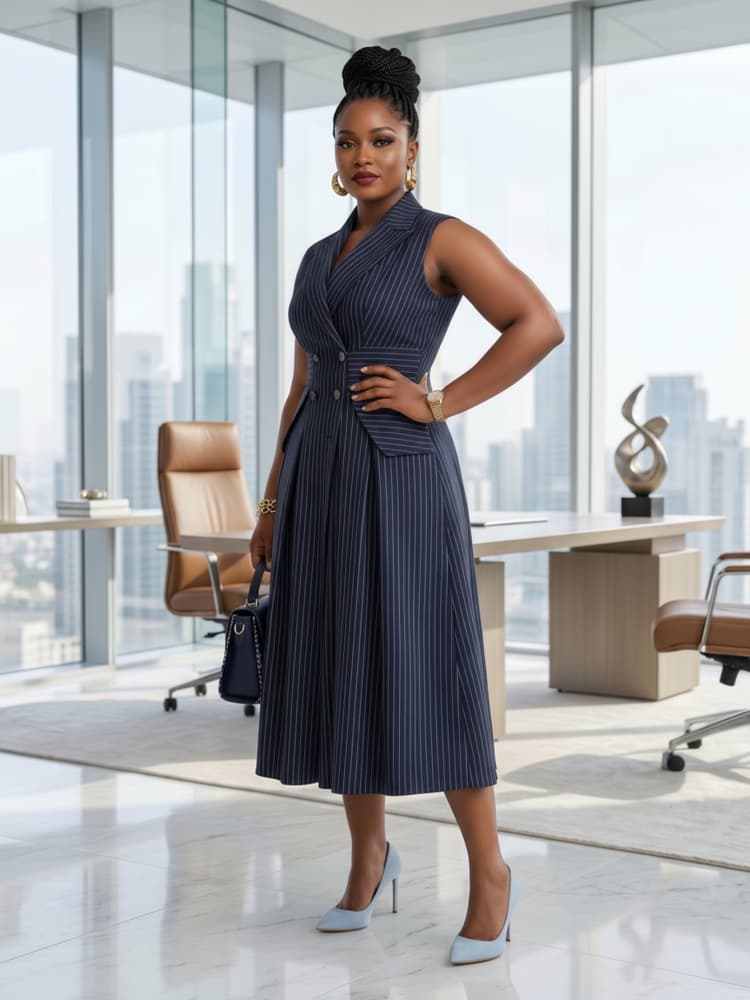 Abito Midi Senza Maniche con C - Women Formal Office Wear Tops recensione e prezzo