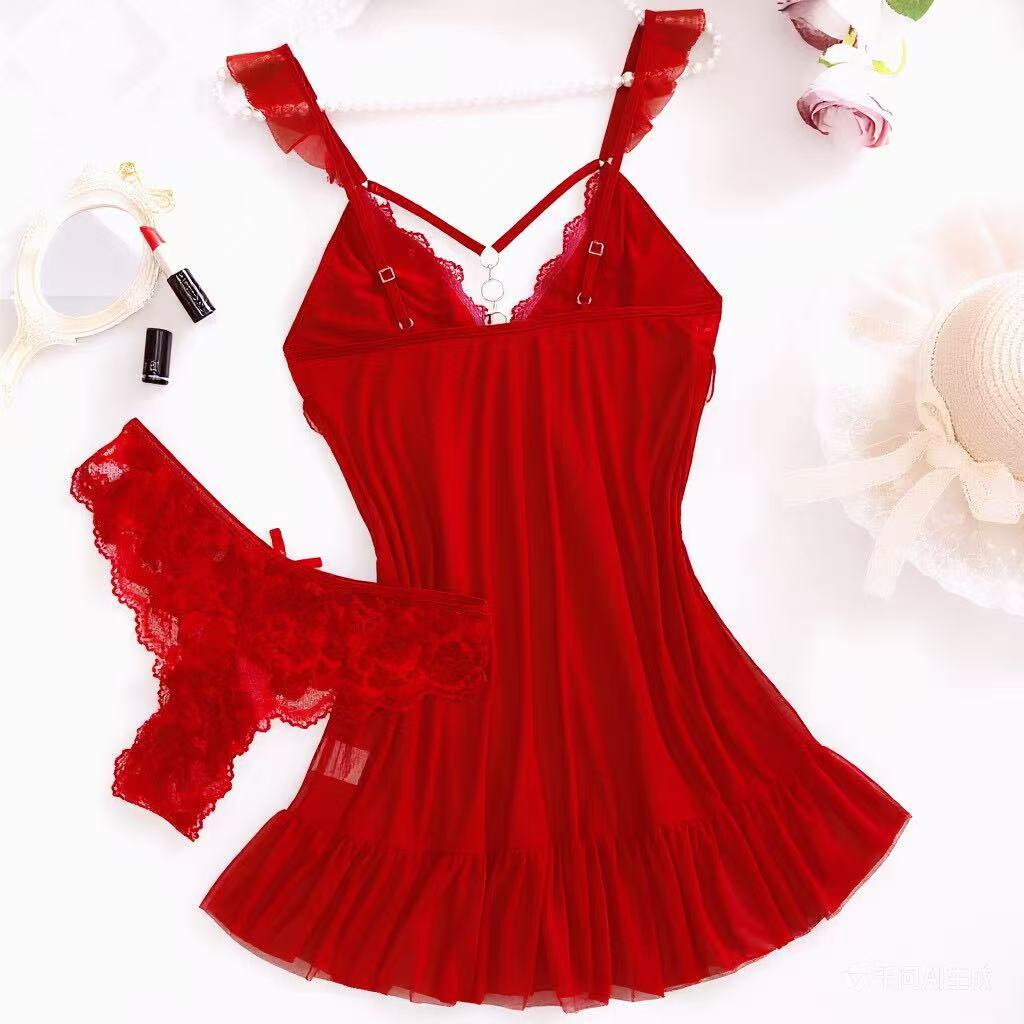 Nuovo Set Lingerie Sexy Rosso  - Women'S Formal Wear Wedding recensione e prezzo