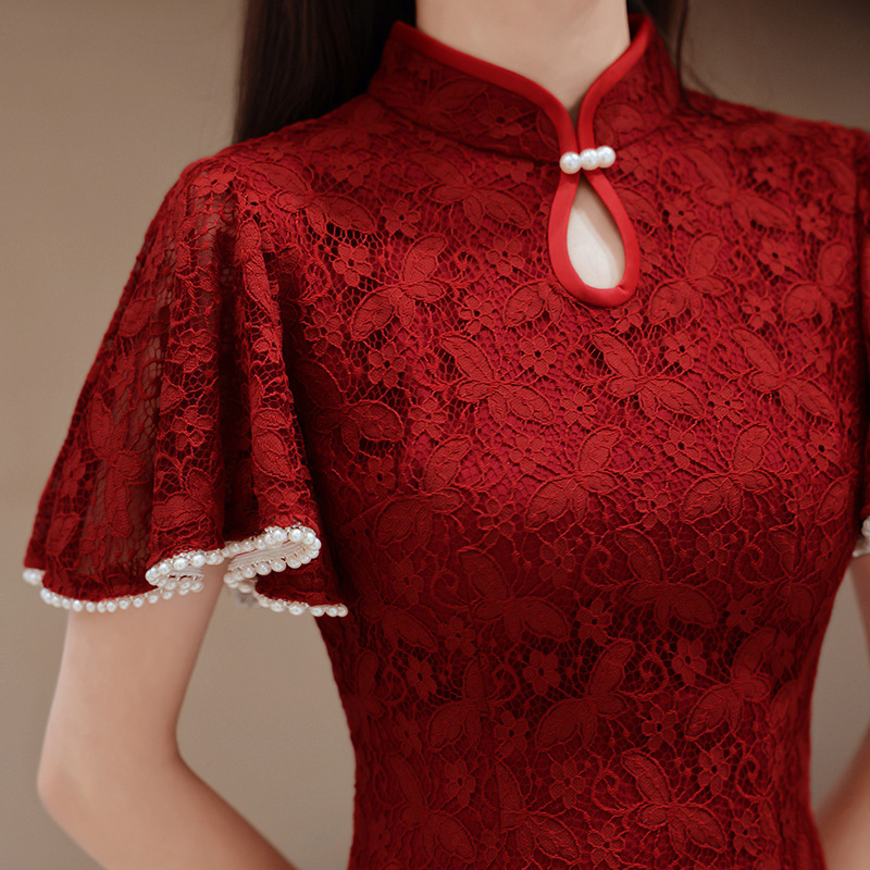 Rosso Cheongsam donne cinesi p - Women'S Formal Wear Wedding recensione e prezzo